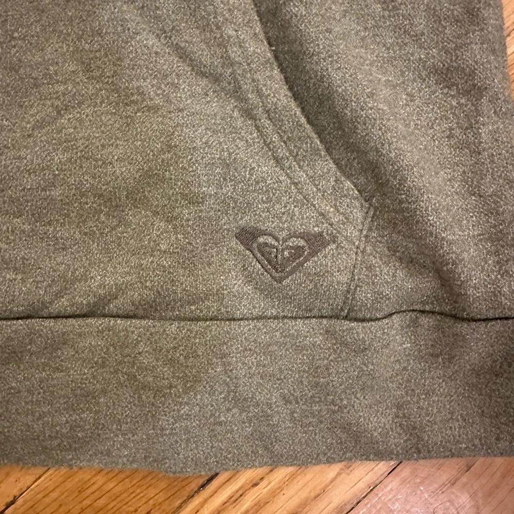 Roxy Y2K Beachy Olive Green Hoodie Rope Drawstring Surf Style - Picture 5 of 5